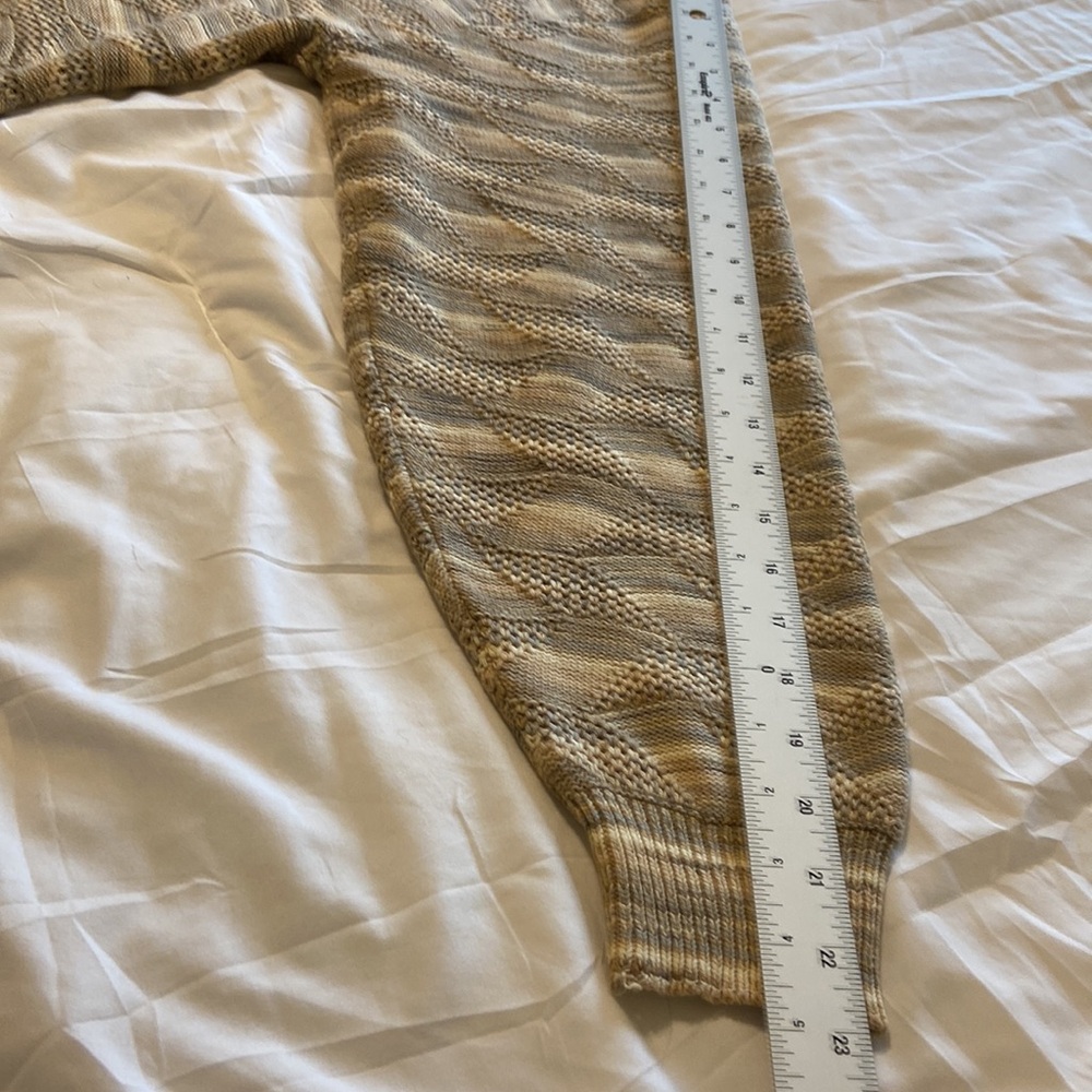 Vintage Textured Knit Sweater XXL Neutral Earth Tone Grandpa Cozy Pre Loved - Picture 12 of 14